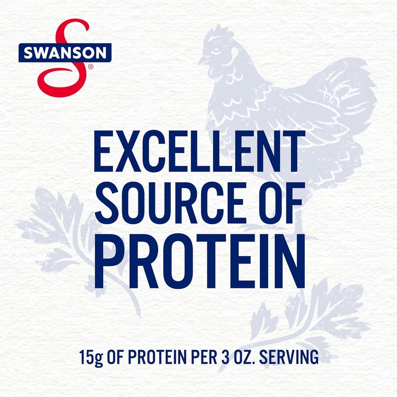 SWANSON صدر دجاج شهي من سوانسون مع لحم الضلوع في الماء، 9.75 أونصة. علبة (عبوة من 12) - Image 4